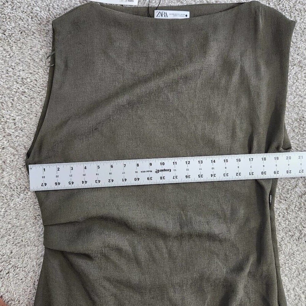 Zara Women's Long Maxi Evening Shift Dress Boat Neck New With Tags Size XXL - Picture 7 of 16